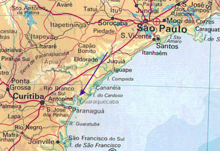 Localização de Guaraqueçaba